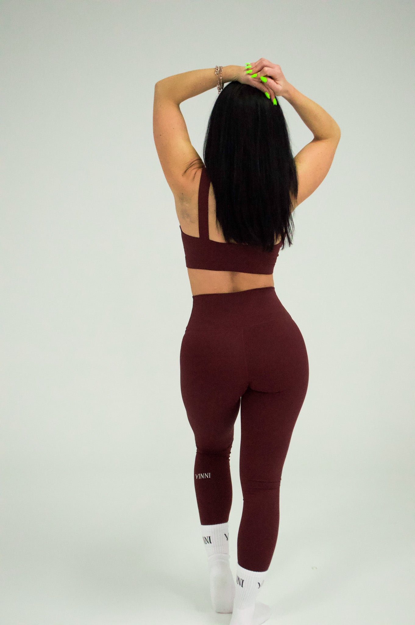 MARA HIGH-RISE LEGGINGS - CHERRY