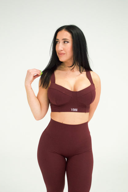 MARA HIGH-RISE LEGGINGS - CHERRY