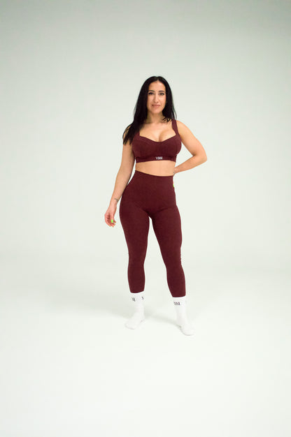 MARA HIGH-RISE LEGGINGS - CHERRY