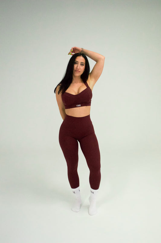 MARA HIGH-RISE LEGGINGS - CHERRY