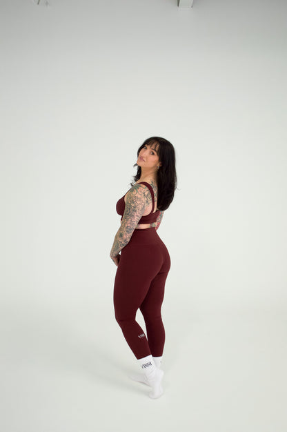 MARA HIGH-RISE LEGGINGS - CHERRY